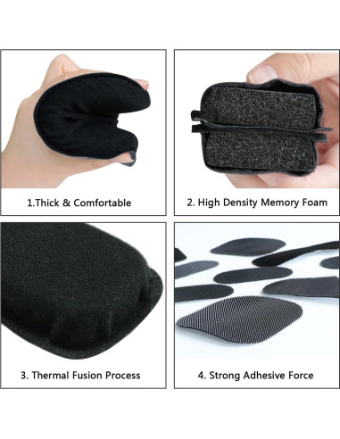 AOUTACC Almohadillas para Casco de Airsoft, 9 Piezas