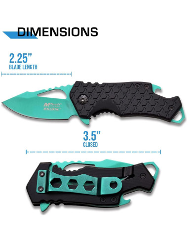 Cuchillo Plegable MTECH USA MT-A882 Verde Acero Inoxidable