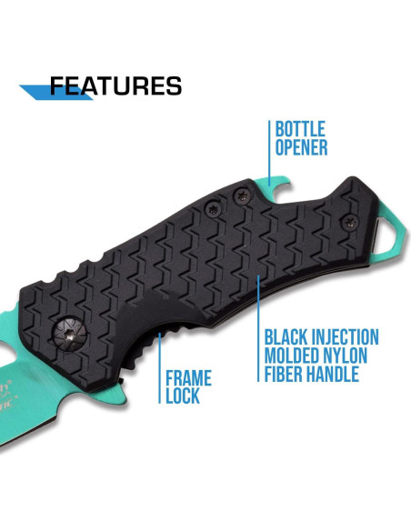 Cuchillo Plegable MTECH USA MT-A882 Verde Acero Inoxidable