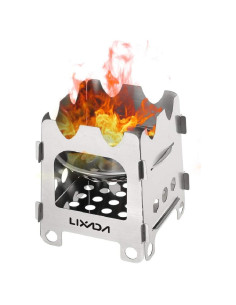 Estufa de Camping Lixada Plegable de Acero Inoxidable