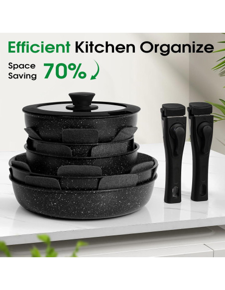 Juego de 15 Piezas SODAY Ollas y Sartenes Antiadherentes