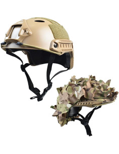 Casco Táctico JFFCESTORE PJ Camuflaje Ligero para Airsoft 2