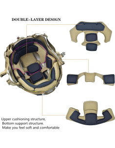 Casco Táctico Hdlsina HL09-19 con Auriculares y Adaptador 2