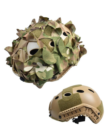 Casco Táctico JFFCESTORE PJ Camuflaje Ligero para Airsoft