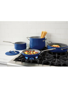 Set de Ollas y Sartenes Cuisinart 12 Piezas Cerámica Zafiro 2