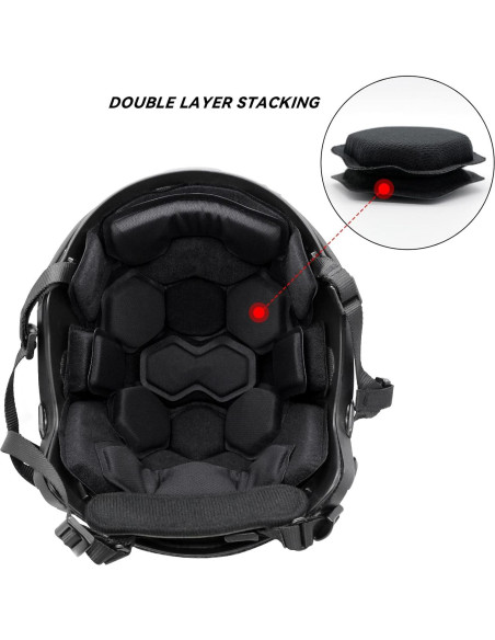 Almohadillas tácticas AOUTACC para casco de airsoft 26x20cm