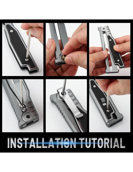 Cuchillo Plegable Genérico Acero D2 8 cm Mango G10 Camping