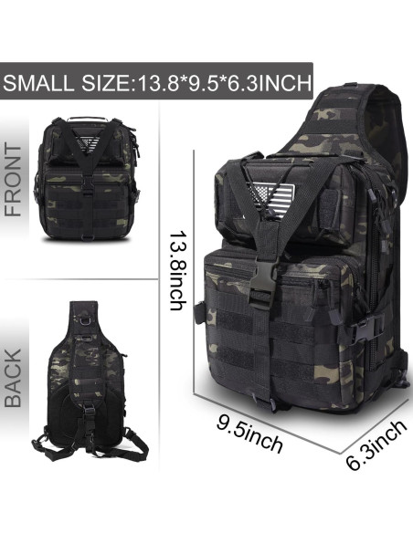 Bolsa de Bandolera Táctica HAOMUK EDC Compacta 24x16x35cm