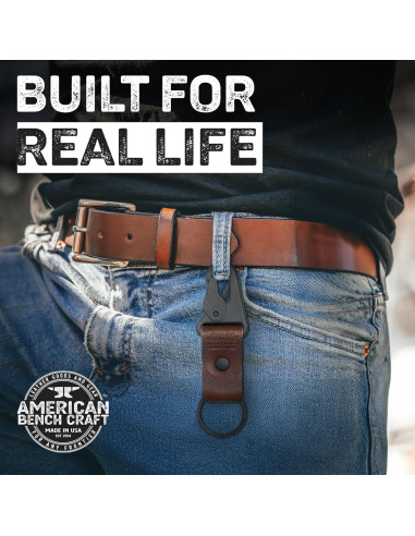Llave Táctica American Bench Craft de Cuero Marrón