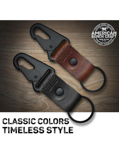 Llave Táctica American Bench Craft de Cuero Marrón