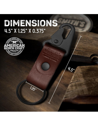 Llave Táctica American Bench Craft de Cuero Marrón