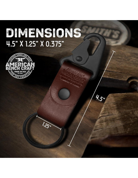 Llave Táctica American Bench Craft de Cuero Marrón