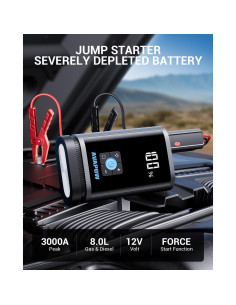 Arrancador de Batería AVAPOW JP3 con Compresor 3000A 2