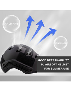 Casco Táctico Booiu Rápido Airsoft PJ Negro 55-60 cm 2