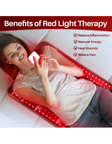 Almohadilla Terapia Luz Roja Comfytemp XL 60x43cm 320 LEDs