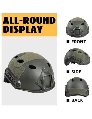 Casco Táctico Tumhuts TUM002 Verde para Airsoft y Paintball