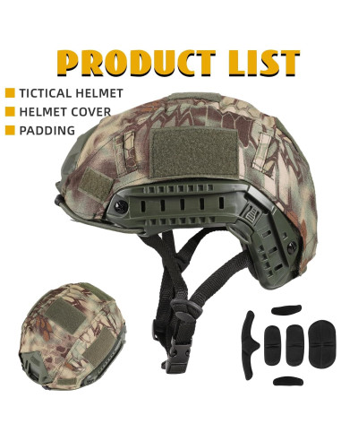 Casco Táctico Tumhuts TUM002 Verde para Airsoft y Paintball