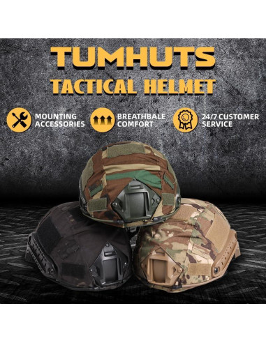 Casco Táctico Tumhuts TUM002 Verde para Airsoft y Paintball