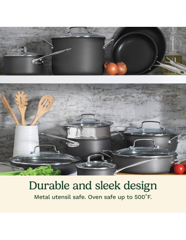 Juego de Utensilios de Cocina Cuisinart 17 Piezas Antiadherente