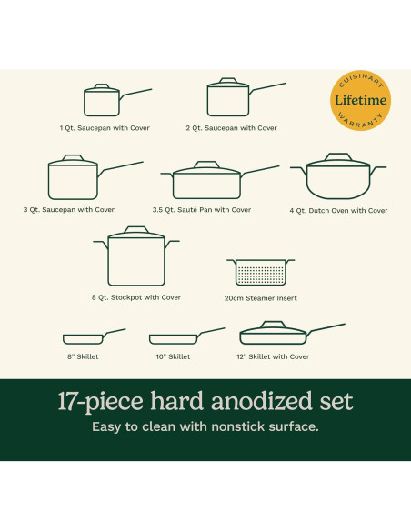 Juego de Utensilios de Cocina Cuisinart 17 Piezas Antiadherente