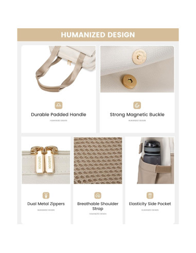 Mochila LOVEVOOK para Laptop 15.6" Beige-Khaki USB