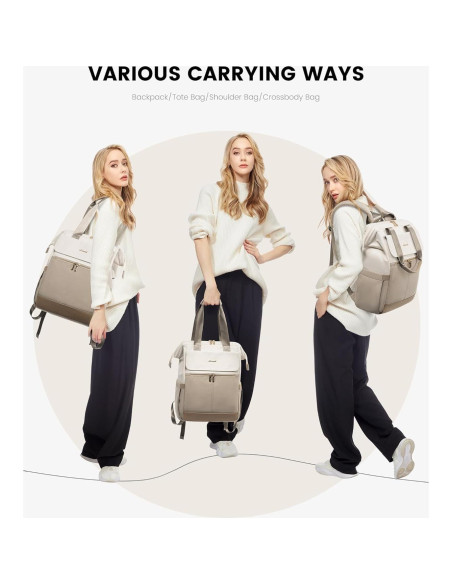 Mochila LOVEVOOK para Laptop 15.6" Beige-Khaki USB