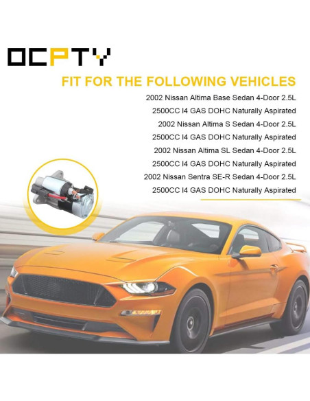 Arrancador OCPTY para Nissan Altima/Sentra 2.5L 2002-2007