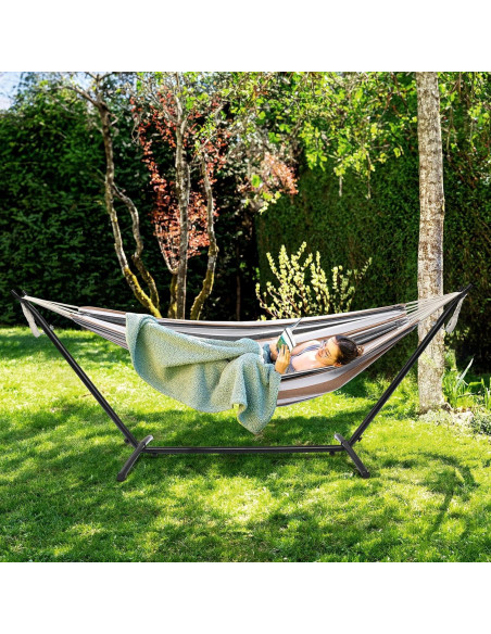 Estand de Hamaca ONCLOUD 274 cm Ajustable Soporte Negro