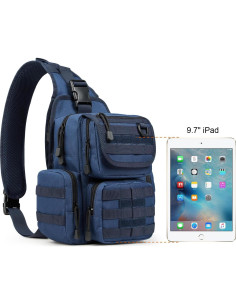 Bolsa Táctica EDC G4Free Bandolera Ajustable 7L Azul 2