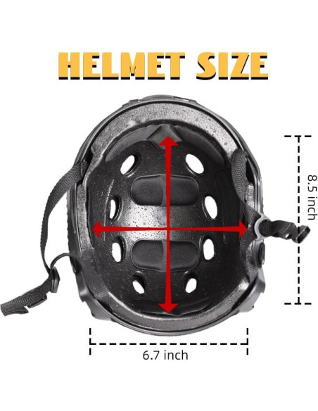 Casco Táctico Tumhuts TUM002 Negro Mate para Airsoft
