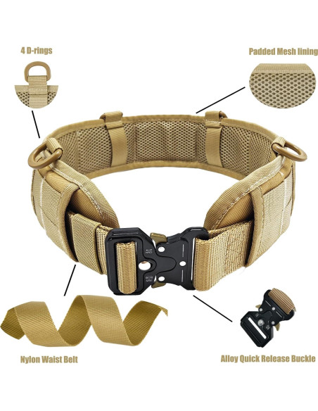 Cinturón Táctico YouchingWld Ajustable 81 a 112 cm Khaki