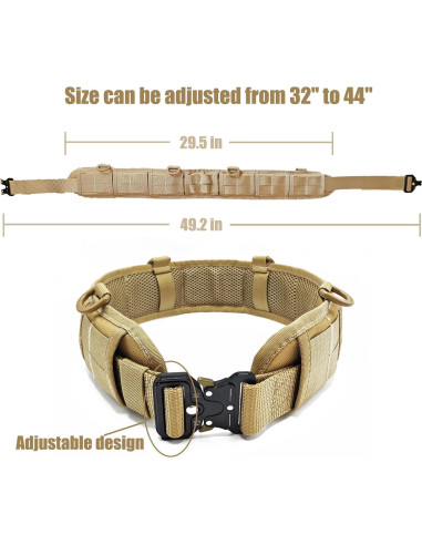 Cinturón Táctico YouchingWld Ajustable 81 a 112 cm Khaki