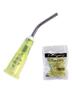 200 Agujas de Dispensa Dental PlastCare 19G Amarillo Desechables