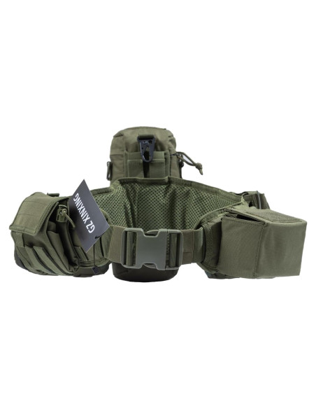 Cinturón Táctico GZ XINXING Modelo Tb Nylon Verde 5 en 1