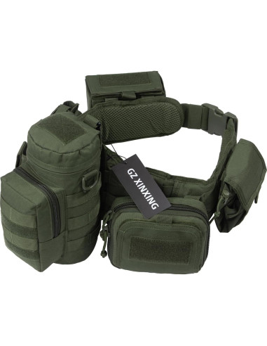 Cinturón Táctico GZ XINXING Modelo Tb Nylon Verde 5 en 1