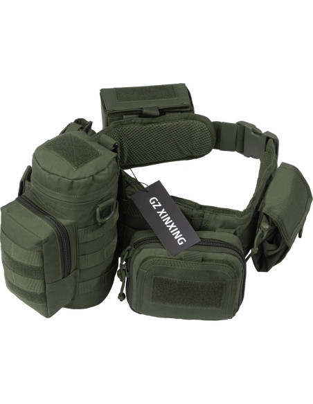 Cinturón Táctico GZ XINXING Modelo Tb Nylon Verde 5 en 1