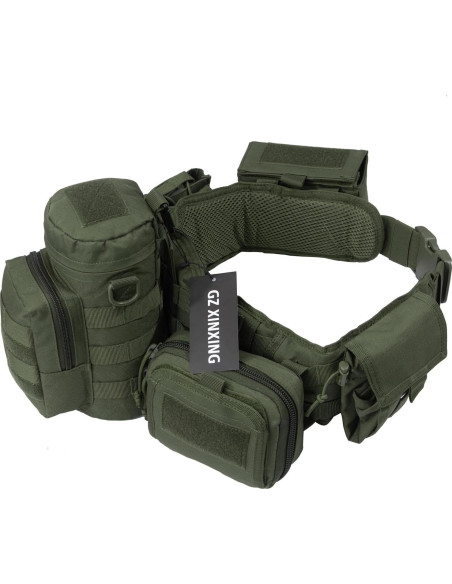 Cinturón Táctico GZ XINXING Modelo Tb Nylon Verde 5 en 1