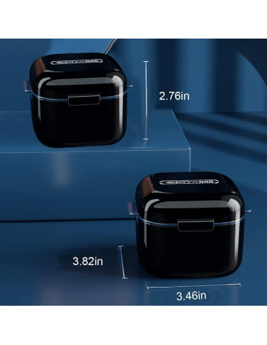 Taza para Dentaduras Whoobell Estuche Protector Bucal Negro