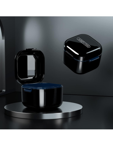 Taza para Dentaduras Whoobell Estuche Protector Bucal Negro