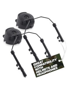 Adaptador de riel Arc Tesorrio Peltor Comtac Táctico Negro