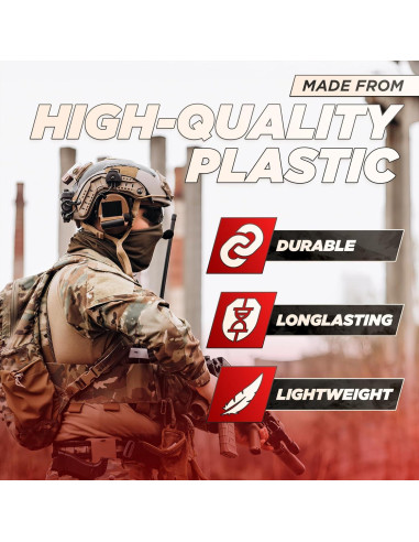 Adaptador de riel Arc Tesorrio Peltor Comtac Táctico Negro