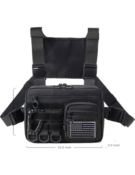 Bolsa de Pecho Táctica Muserise MU03 Resistente al Agua