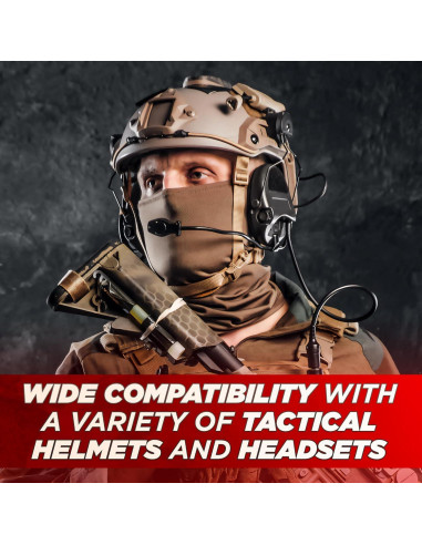 Adaptador de riel Arc Tesorrio Peltor Comtac Táctico Negro