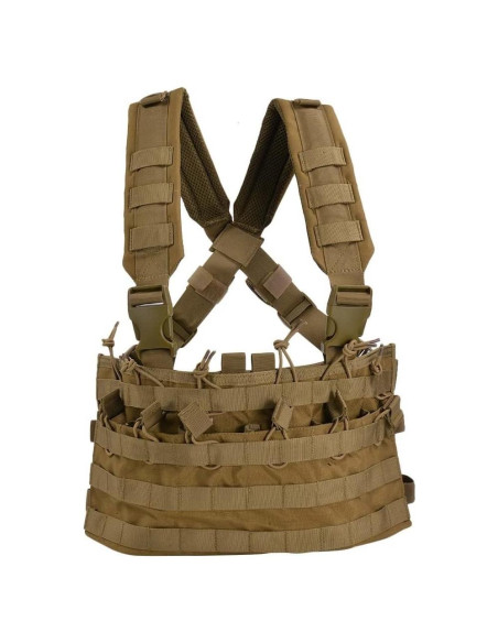 Arnés de Pecho Condor Mcr6 Marrón Coyote 6 Bolsillos