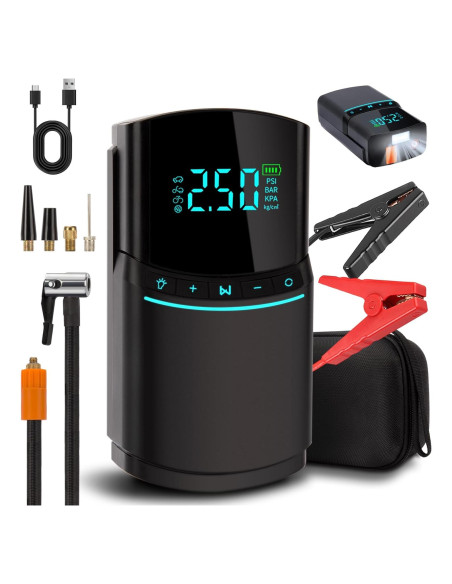 Arrancador de coche CalmBloom BN03 4000A con compresor 150PSI