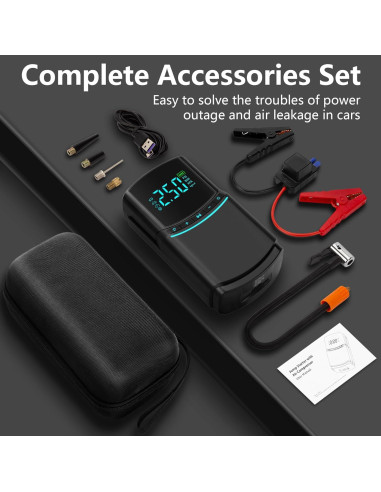 Arrancador de coche CalmBloom BN03 4000A con compresor 150PSI