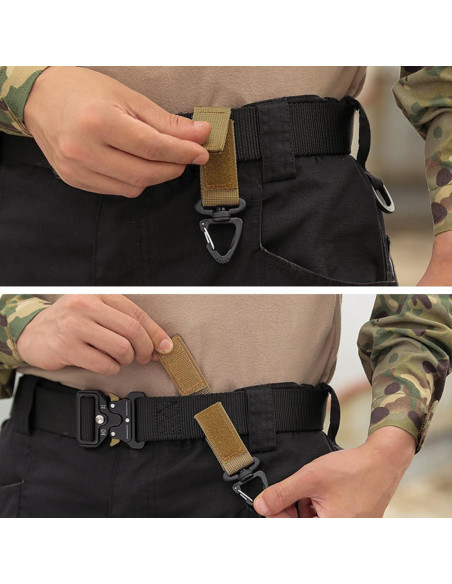 Cadena de Llavero Táctica Azarxis con Clip y Mosquetones