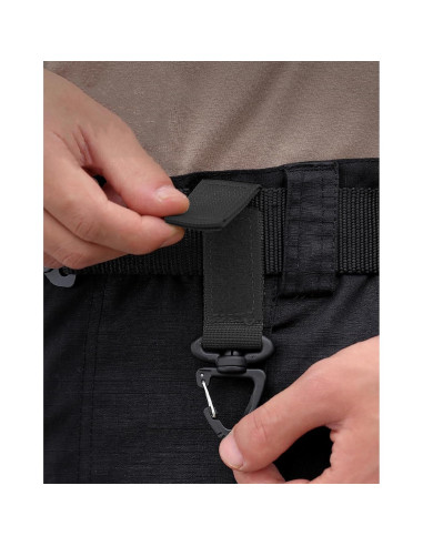 Cadena de Llavero Táctica Azarxis con Clip y Mosquetones