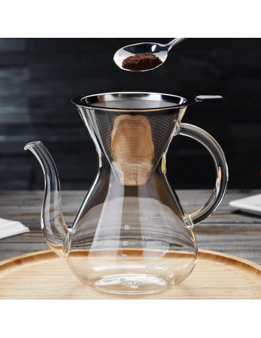 Cafetera de Goteo Irrompible Y1-418 1006 ml Doble Filtro