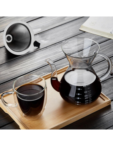 Cafetera de Goteo Irrompible Y1-418 1006 ml Doble Filtro